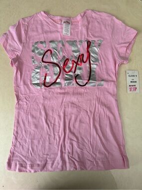 Cloud 9 Pink Short Sleeve Tee with Metallic & Sequin Graphic